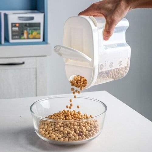 Airtight Cans Kitchen Food Dry Goods Grains Storage Transparent Extra-thick Cover Fresh-keeping Cat Food Dog Food Storage Jar