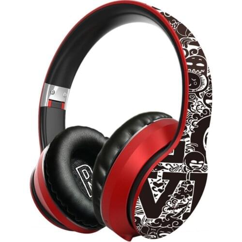 Creative Graffiti Headset Wireless Bluetooth 5.0 Stereo Music Anti-Noise Game Headphones With Microphone For Xiaomi IPhone Phone
