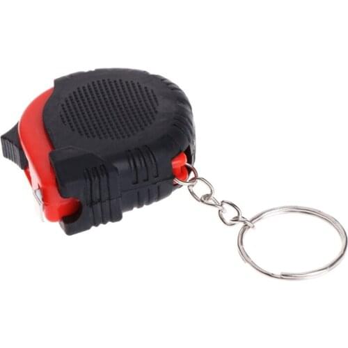 Mini Tape Measure With Key Chain Plastic Portable 1m Retractable Ruler cm/Inch 62KC
