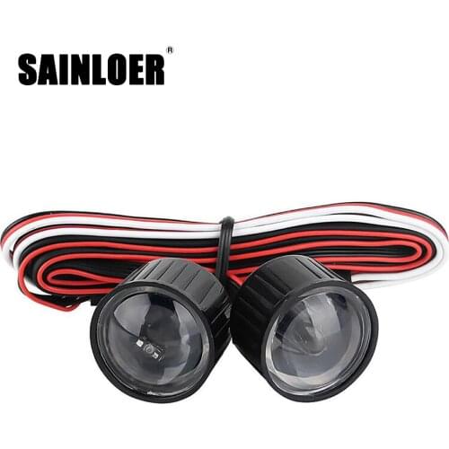 SAINLOER 22mm Multifunction RC Car Headlight LED Lights with Controller Board for 1/10 Axial SCX10 90046 RC Rock Crawler