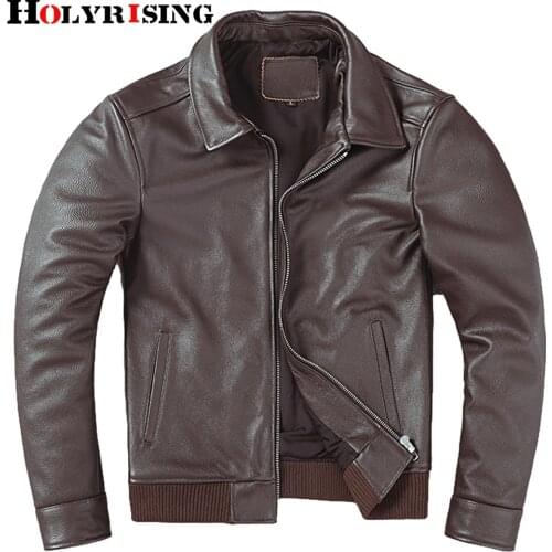 Men genuine leather coat кожаная куртка мужская 2021 Top Men Clothing Mens Genuine Cowhide Leather Jacket 6XL Casual coat 19567