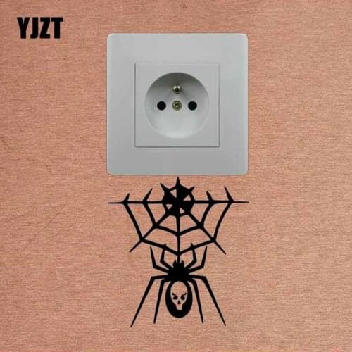 YJZT Spider Wed Vinyl Decal Home Room Decor Wal Switch Sticker Cartoon Animal 17SS-0543
