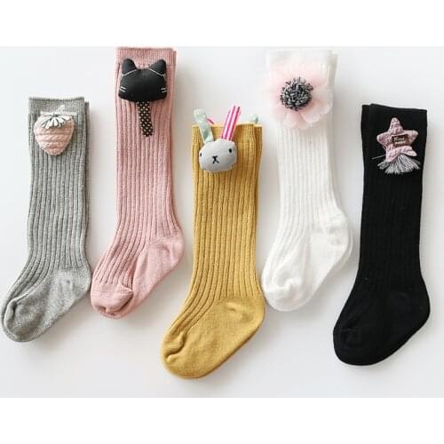 Baby Girls Long Sock Toddler knee high socks for Girls candy color leg warmer cotton warm boot sock kids socks children socks