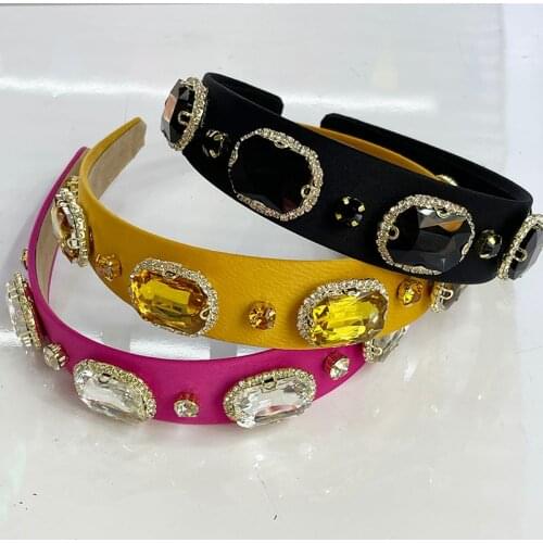 Baroque Rhinestone Big Stone Hairband Headband Adult Hair Accessories