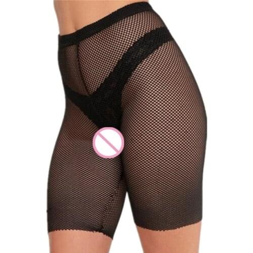 Shengrenmei Sexy Five points Pantyhose White Small fishnet Tights Plus size Women Sexy Lingerie Cool Stockings Female Medias