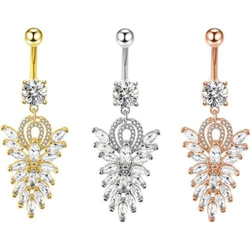 Woman Belly Button Ring Sexy Stainless Steel Zircon Female Fashion Jewelry Accessories Goth Punk Trend Women Navel Piercing