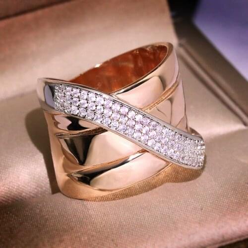 High quality Rose Gold Love Band Ring for Women Valentines Day Gift Fashion Jewelry Wedding Engagement Ring