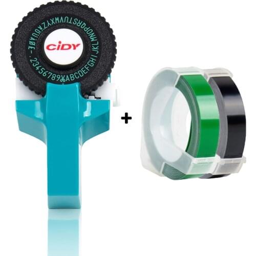 1Pcs Blue Color DIY Manual label maker Typewriter for MOTEX E101 label maker with 9mm label Tape for dymo embossing label maker