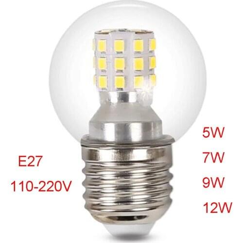 10PCS LED bulb E27 large screw mouth 5W 7W 9W 12W magic bean crystal chandelier accessories warm white light source lamp