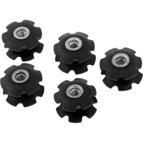5 Packs Cycling Mountain Road Bike Bicycle Threadless Headset Star Nut 1-1/8