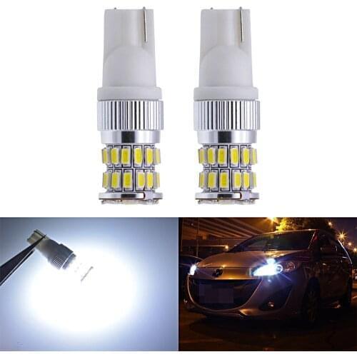 50Pcs T10 3014 36SMD Car T10 LED 194 168 Wedge Replacement Reverse Instrument Panel Lamp White Blue Bulbs For Clearance Lights