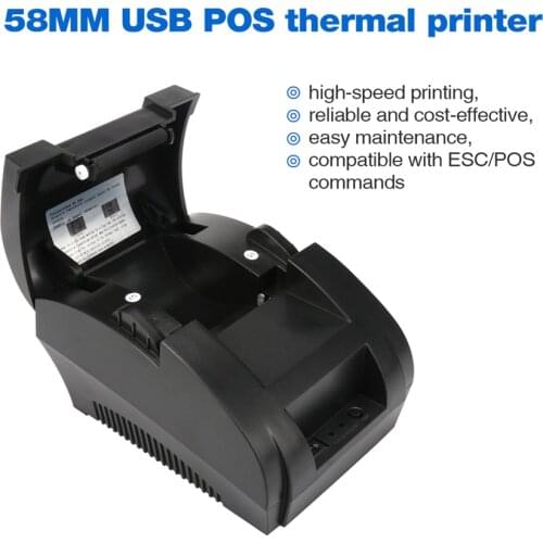 5890K 58mm USB Thermal Receipt Printer AND 5890T RS232 Port Thermal Receipt Printer POS Printer for Restaurant Supermarket