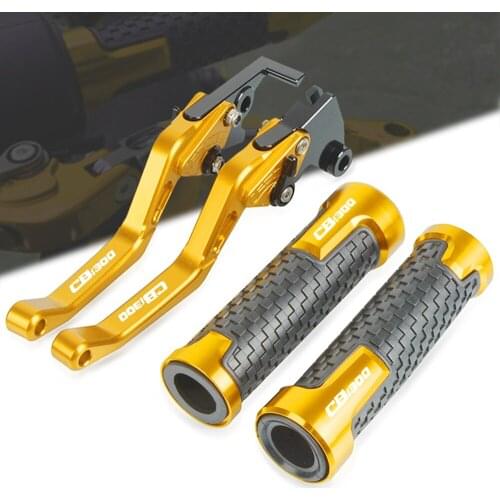Motorcycle CB 1300 CNC Accessories Adjustable Short Brake Clutch Levers Hand Grips Handlebar FOR HONDA CB1300 ABS 2003-2010 2009