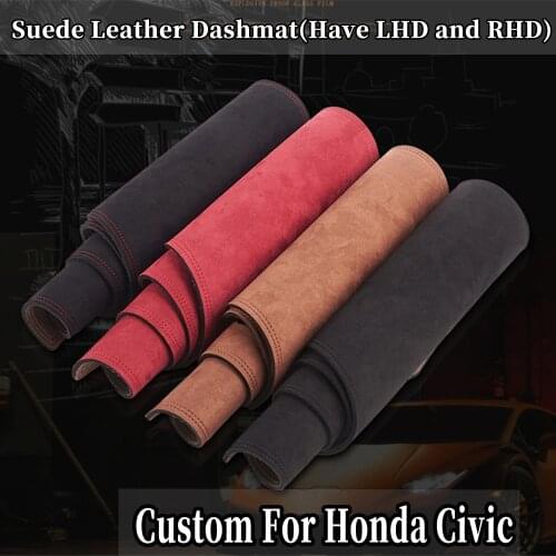 Accessories Car-styling Suede Leather Dashmat Dashboard Cover Dash Mat Carpet Custom for Honda Civic 2006 2007 2008 2009 2011 G8