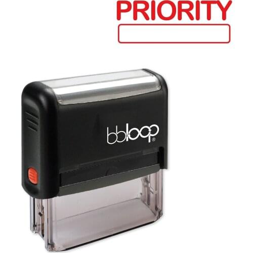 Bbloop Priority w/block Style Font and Design Self-Ink