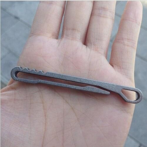 Titanium Alloy EDC Keychain Carabiner Hook Clip Quick Release Buckle Hanging Buckle Pocket Clip