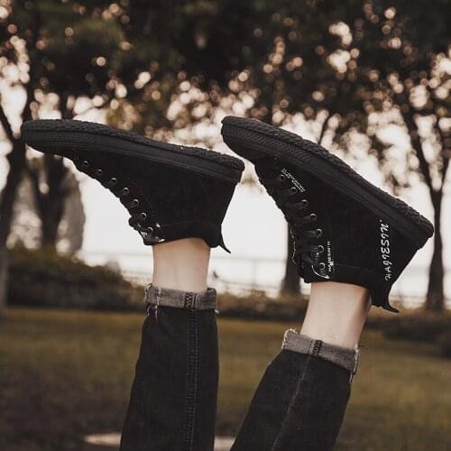 De altas shoes with slip zapatillas top mens lona canvas hombre high hightop shoe man espadrilles korean a casual Man for tenis