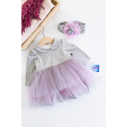 Bandanna Tulle Detail Baby Girl Dress