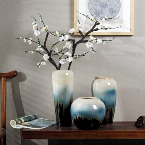 Ceramic Vase Flower Pot Retro Branch Planter Room Wedding Decor Furnishings