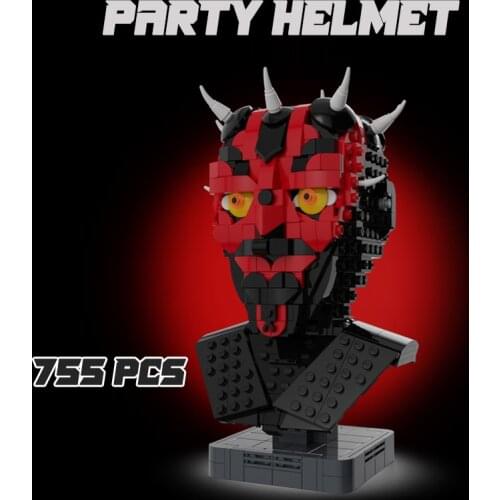 Creative Movie Moc Building Blocks Bust Helmet Toy Christmas Gift DIY Parts MOC Space Series Wars Childrens Gifts