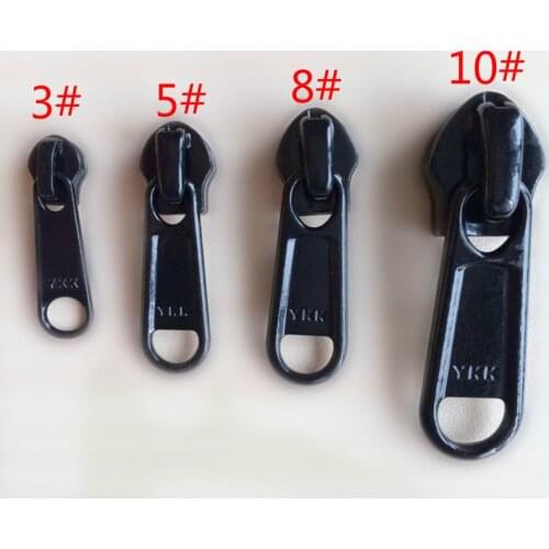 20 PCS/LOT YKK METAL Zipper Head Puller without LOCK FOR Nylon/COIL Zip Repair Outdoor TENT Backpack Bag sewing accessories