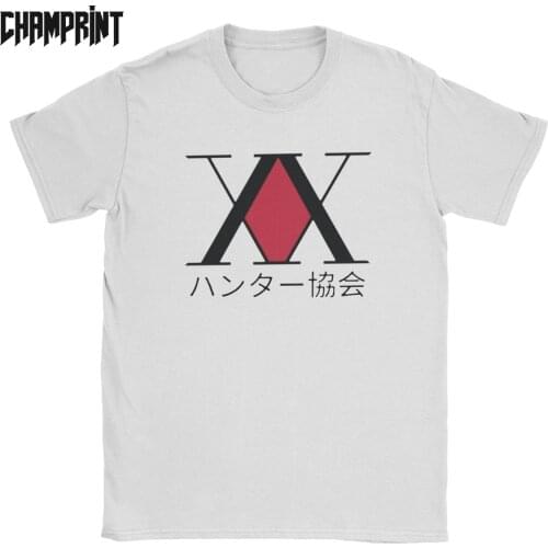 Hunter X Hunter Association Logo T Shirt Men Pure Cotton Vintage T-Shirts O Neck Tees Short Sleeve Clothes Gift