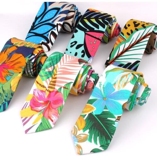 New Floral Neck Ties For Men Women Casual Cotton Tie Suits Skinny Tie For Wedding Business Slim Men Necktie Gravata Gifts