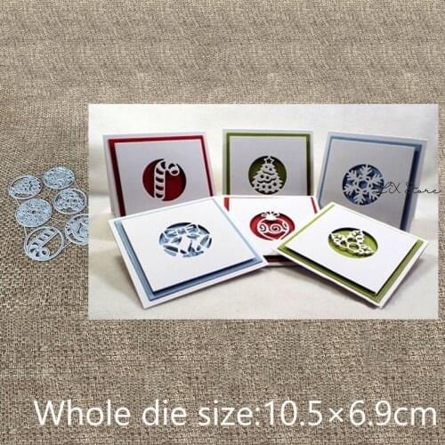 New Design Craft Metal Cutting Die die cuts 6pcs Christmas rings decoration scrapbook Album Paper Card Craft Embossing die cuts