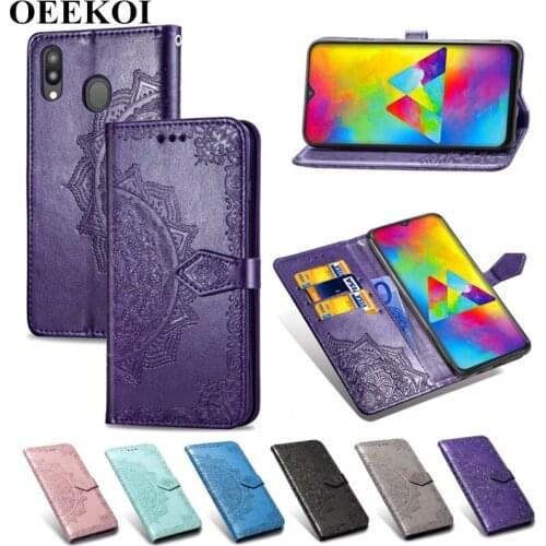 OEEKOL Datura Flower Flip Cover Leather Case for Samsung Galaxy M20/J4 2018/J3 2018/J2 Pro 2018/J2 Prime/J2 Core/C8/A8 2018 Plus