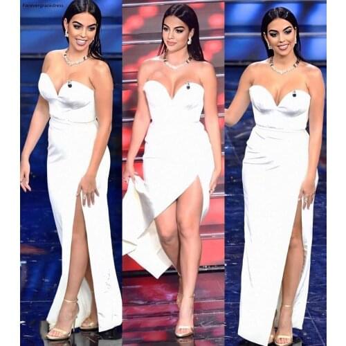 Sexy White Prom Dresses New Arrival Sweetheart Celebrity Event Wear Party Gowns Custom Made Plus Size Available