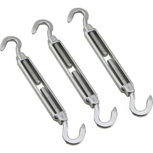 304 Stainless Steel M4 M5 M6 M8 M10 M12 M20 Adjust Chain Rigging Hooks & Hooks Turnbuckle Wire Rope Tension Device Line CC Type
