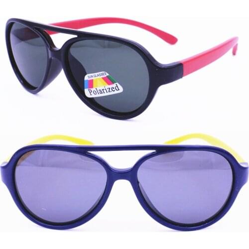 S843 unisex soft and flexible TR90 polarized UV400 pilot style durable boy protection eye sunglasses for kids