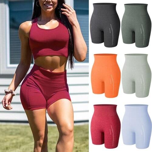 KIWI RATA Seamless High Waist Gym Shorts Womens Vital Athletic Tummy Control Booty Compression Workout Yoga Shorts