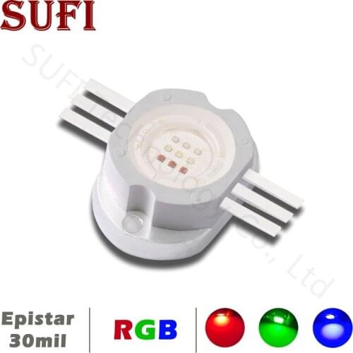 High Power 10W RGB Red Green Blue LED Chip LED integrated light source full-color 30mil LED lamp beads For 10 Watt Stage Light