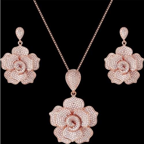 Zlxgirl jewelry Classic Nigeria Bridal Zirconia Necklace Sets For Women Jewelry sets More Dubai Nigeria CZ zircon Wedding Jewelr