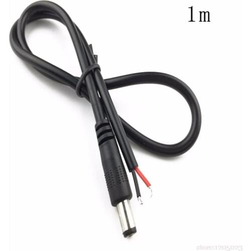 1M DC Power 5.5mm x 2.1mm Male Plug Connector Extension Cord Cable