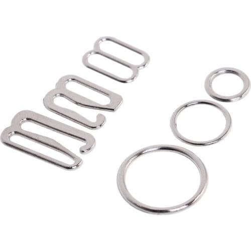 100pcs/Lot Adjustment Metal Bra Strap Buckles Underwear Sliders Rings Clips For Lingerie DIY Accessories 6/10/15mm