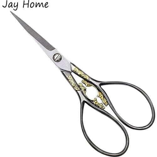 4.5 Inches Vintage European Style Stainless Steel Thread Cutting Scissors for Needlework Embroidery Sewing Craft Snip Scissors