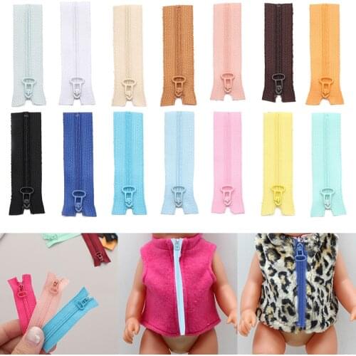 5Pcs 6mm Mini Zipper Doll Clothing Oval Head Zipper DIY Handmade Sewing Scrapbooking Garment Applique Doll Clothes Accessories