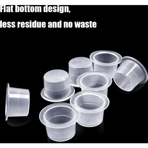 500Pcs SML Microblading Tattoo Ink Cap Cup Pigment Container Plastic Holder Tattoo Accessories For Needle Tip Grip Supply 12MM