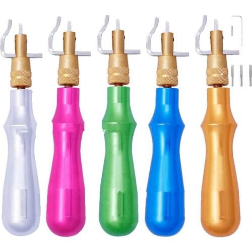 Practical 7 in 1 Set Pro Leathercraft Adjustable Stitching and Groover Crease Leather Tool DIY Handmade