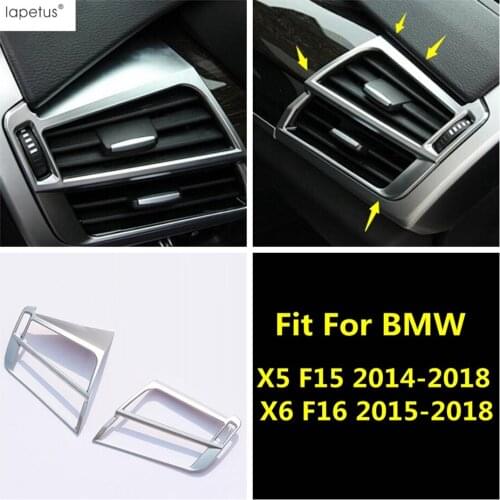 Lapetus Exterior Refit Kit For BMW X5 F15 2014 - 2018 / X6 F16 2015 - 2018 Dashboard Air AC Outlet Vent Frame Trim Accessories