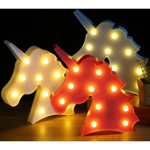 BRELONG 3V 10LEDs Warm White Beast Head Night Light for Kids Room Christmas Wedding Decoration