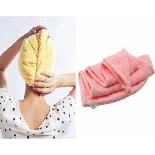 2021 Microfiber Quick Dry Towel Hair Magic Drying Turban Wrap Hat Candy Color Cap Spa Bathing Hot Caps