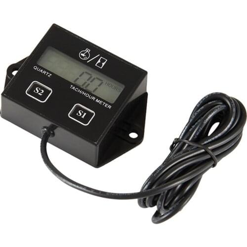 Digital Engine Tach Hour Meter Tachometer Gauge Inductive For Boat Motor Motorcycle Stroke Engine Spark
