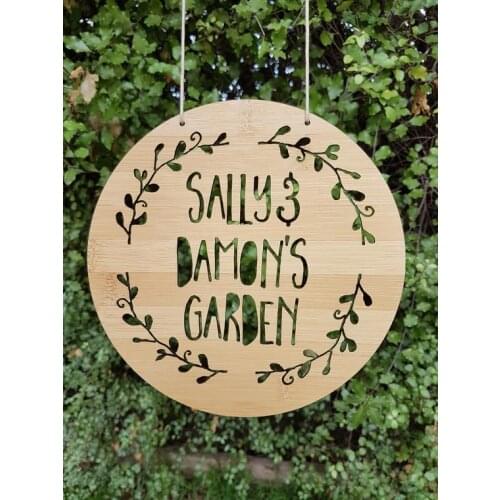 Custom Wooden Fairy Garden Wreath Name door wall decor bedroom sign,nursery decoration,birthday gift,baby shower decor