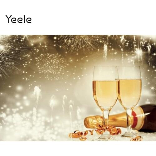 Yeele Fireworks Champagne Light Bokeh New YearPhotography Backdrops Photographic Decoration Backgrounds For Photo Studio