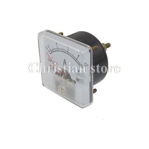 Current Measuring AC DC 0-10A Square Analog Panel Ammeter Gauge