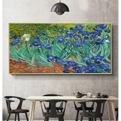 Irises By Van Gogh Canvas Paintings On the Wall Art Posters And Prints Famous Artwork By Van Gogh Wall Pictures For Living Room
