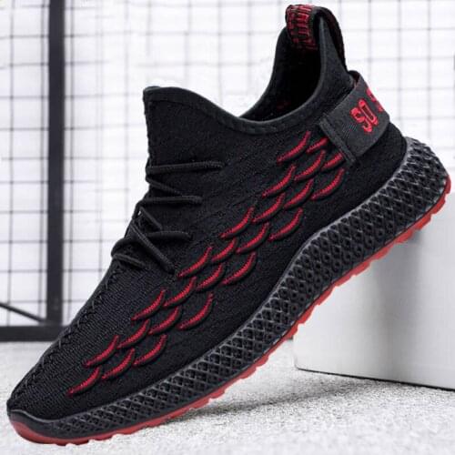 Flying woven sports mens single shoes breathable casual shoes mens running shoes sports shoes 2021 new mens shoes